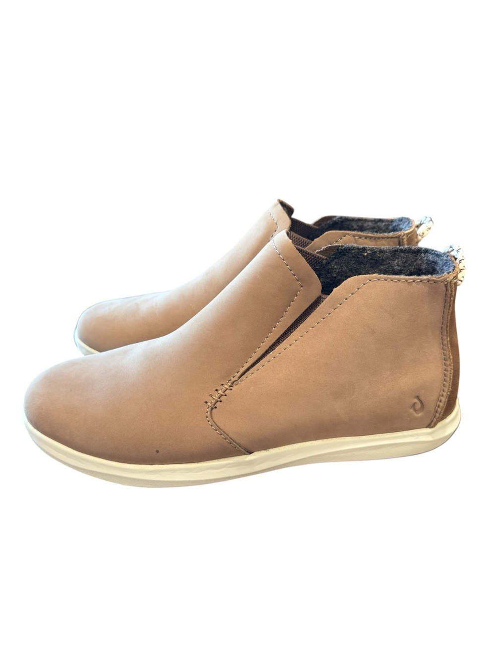 Olukai Hawai’iloa Manu Hope Leather Ankle Boots Women’s 8.5 Brown